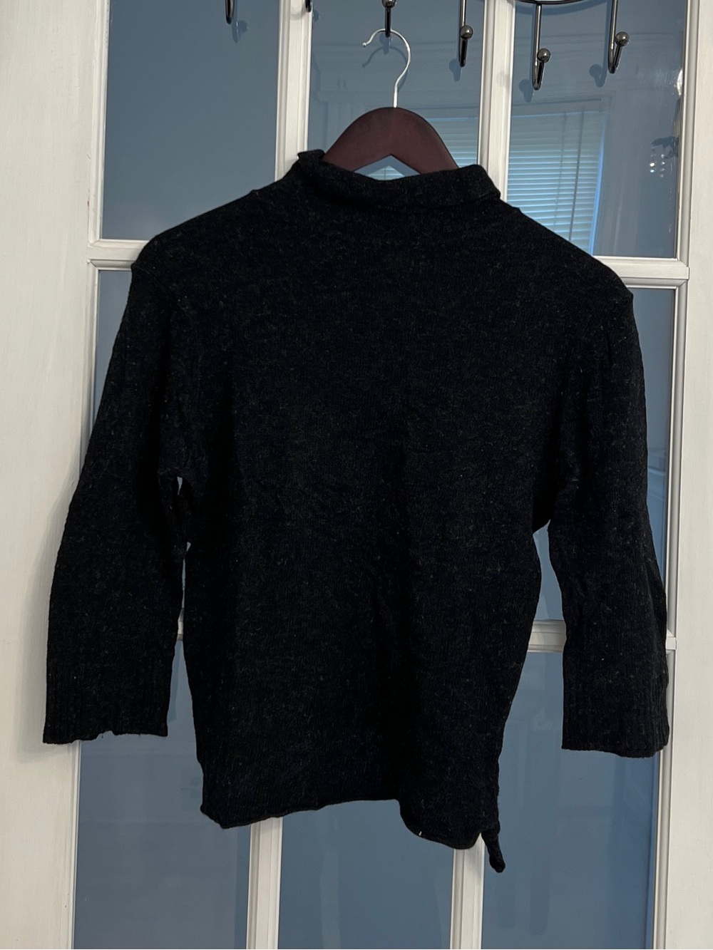J. CREW Women’s Black Angora Rabbit Hair Lambswool Mock Neck Sweater M